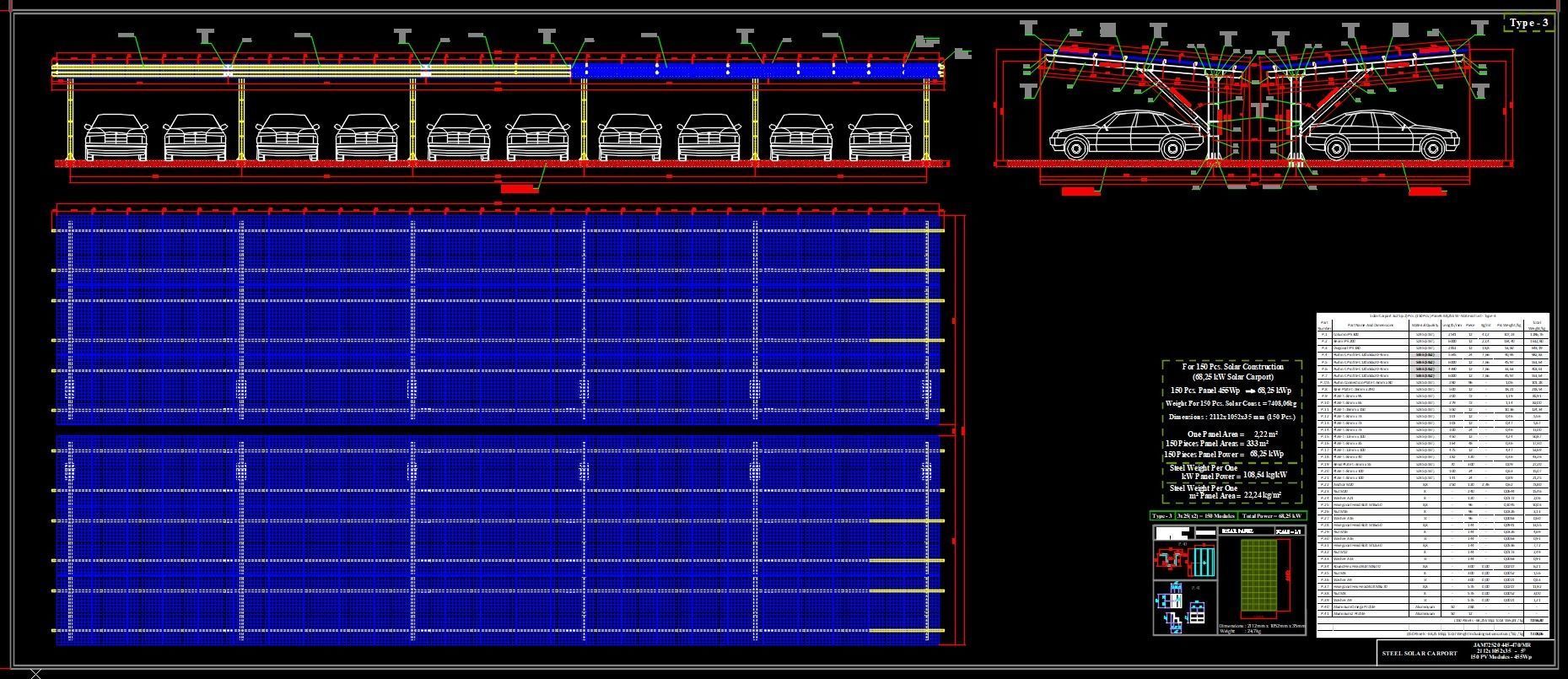 68 kWp Solar Carport Project Type 3 3D model_3