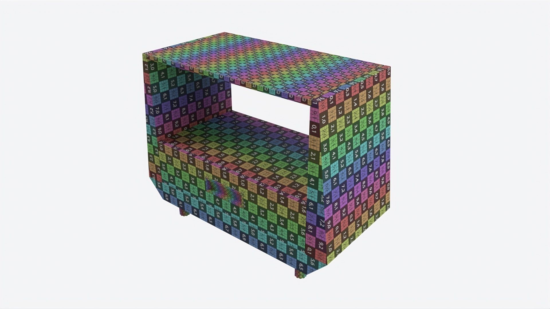 Night Table Baker Gem 3D model_8