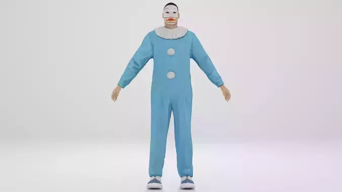 Clown Low-poly 3D model