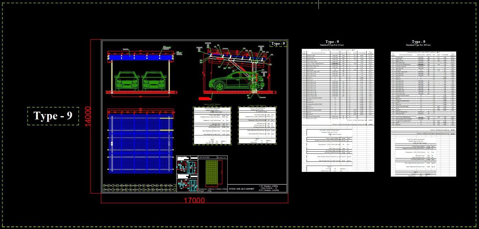 6 kWp Solar Carport Project Type 9 3D model_4