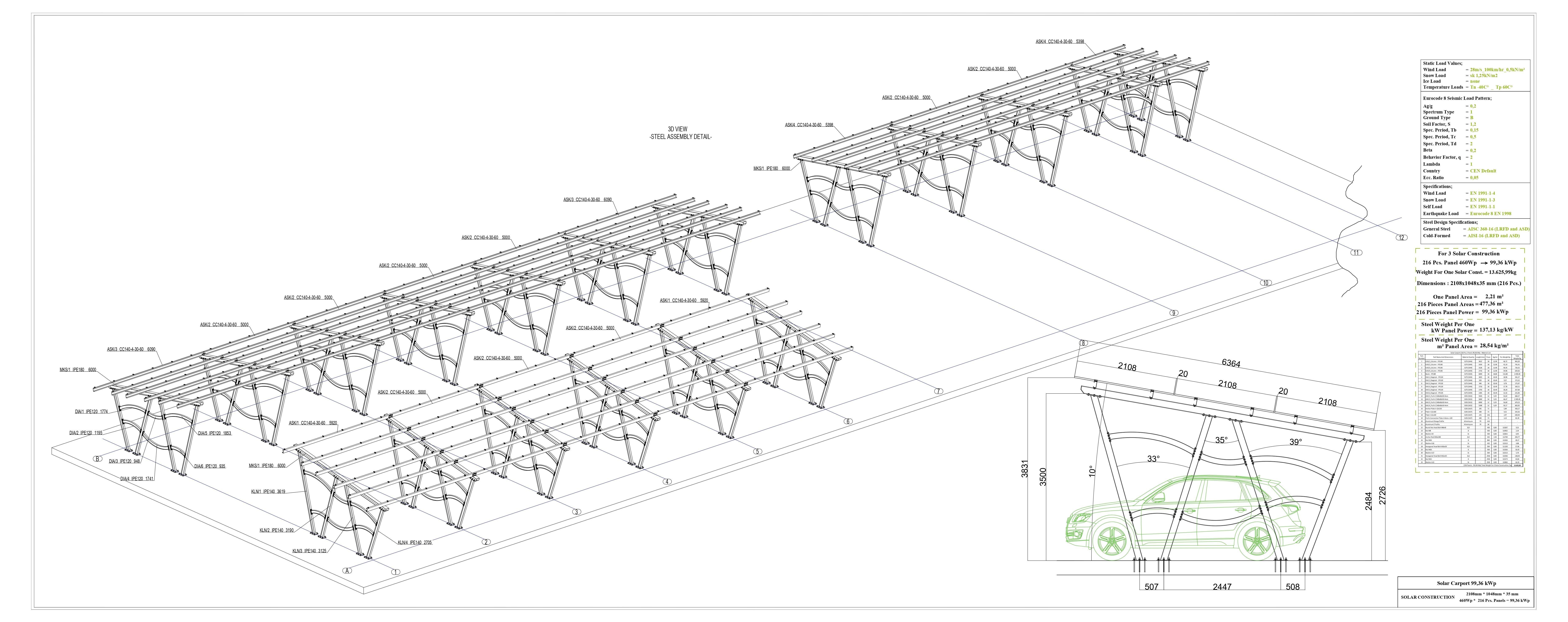 100 kWp Solar Carport Project Type 11 3D model_1