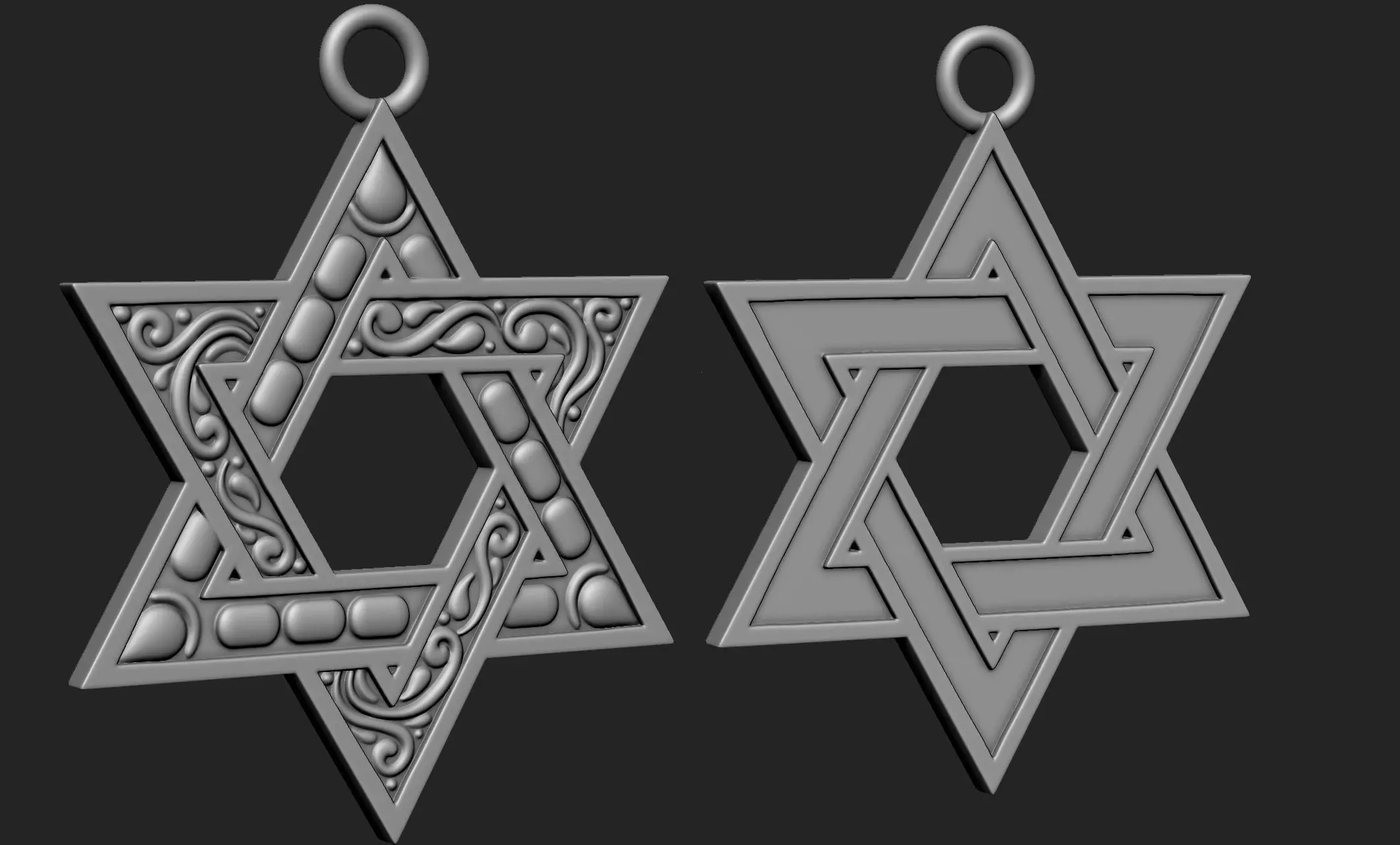 Pendant 01 Star 3D print model_0