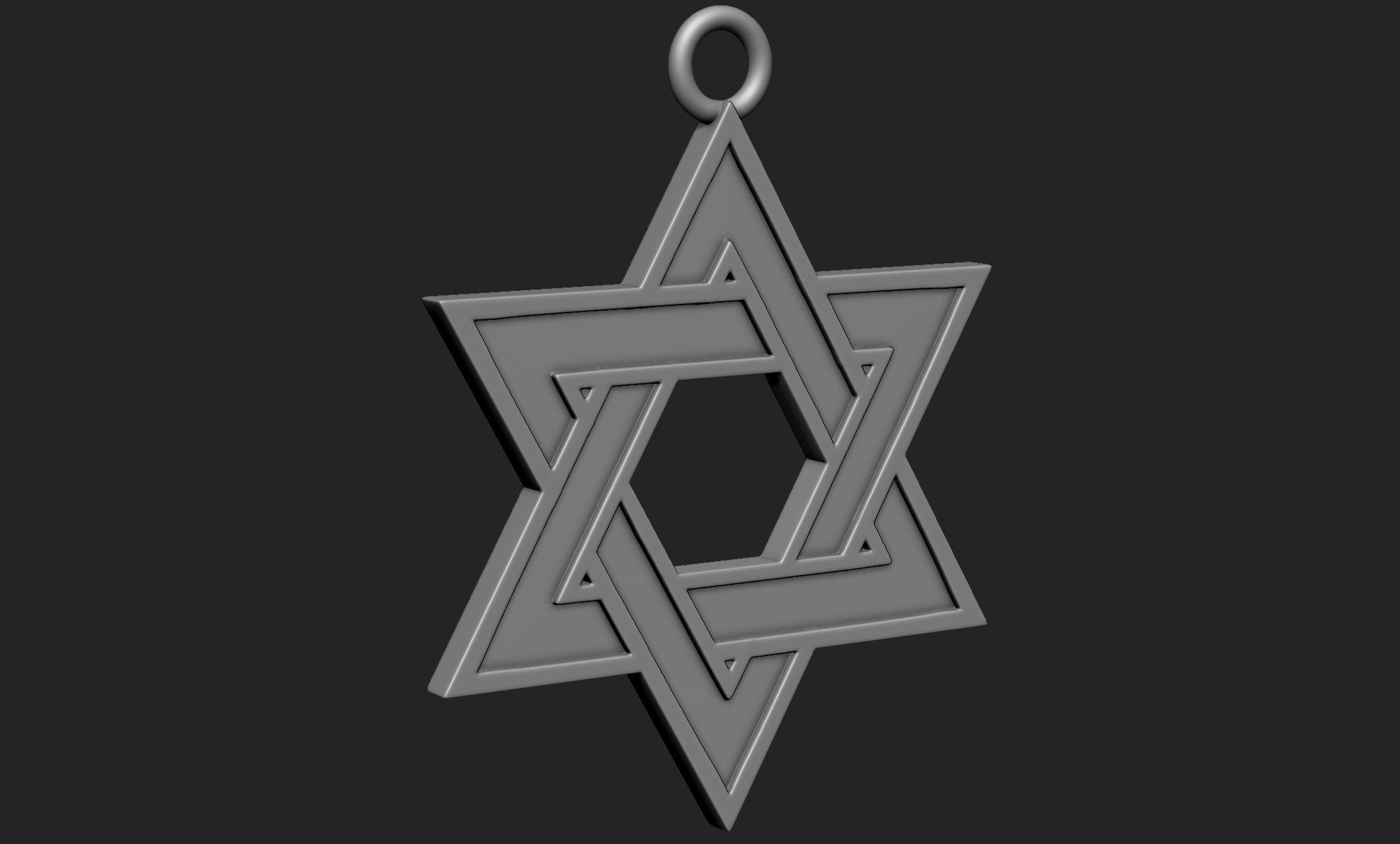 Pendant 01 Star 3D print model_4