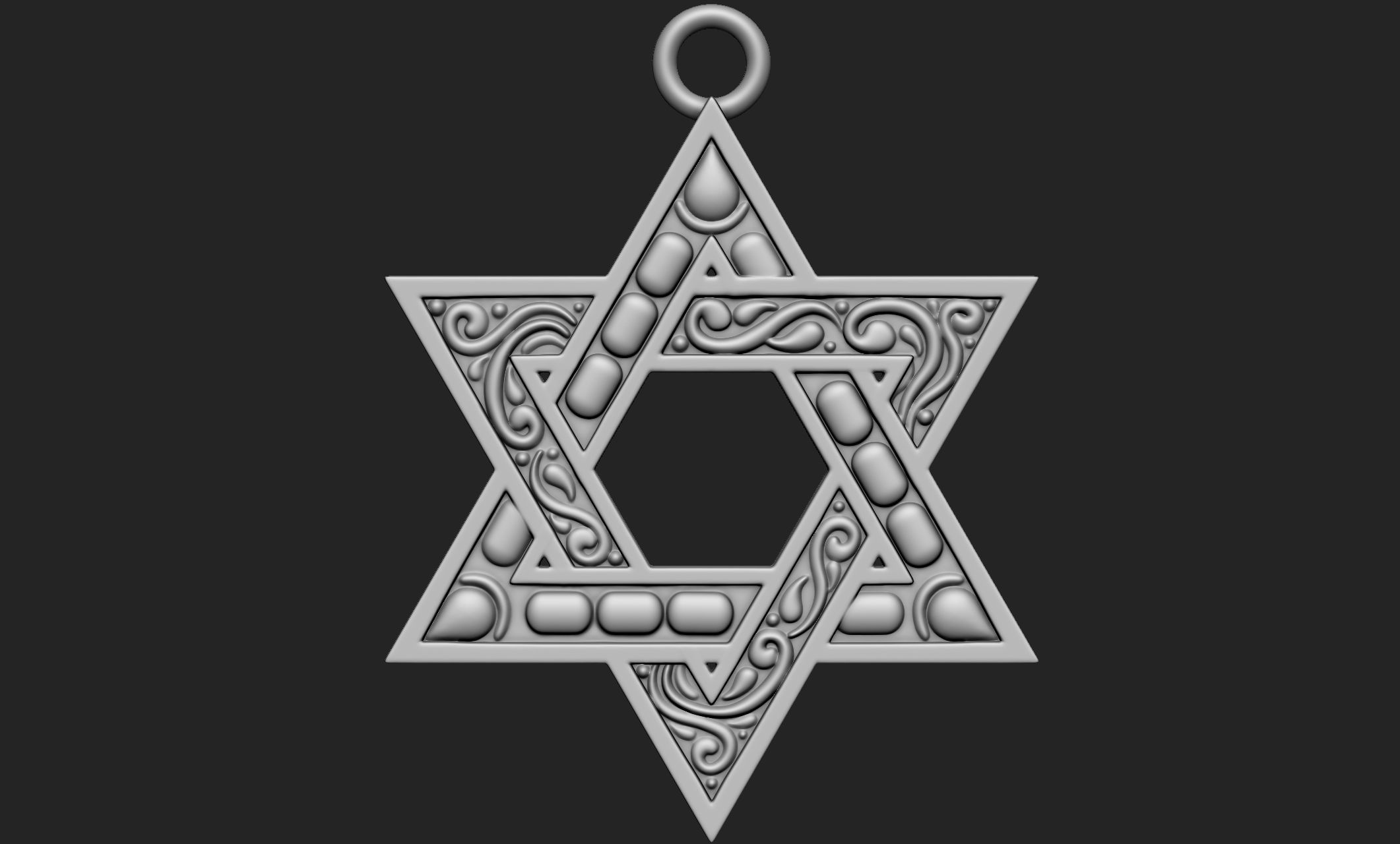 Pendant 01 Star 3D print model_1