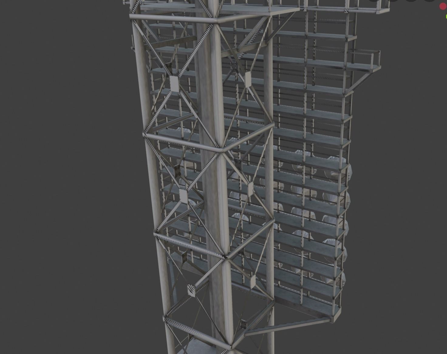 light tower Low-poly 3D model_2