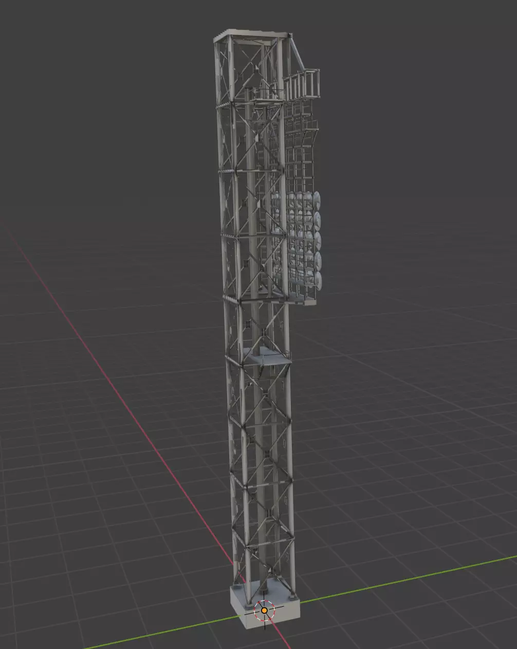 light tower Low-poly 3D model_0