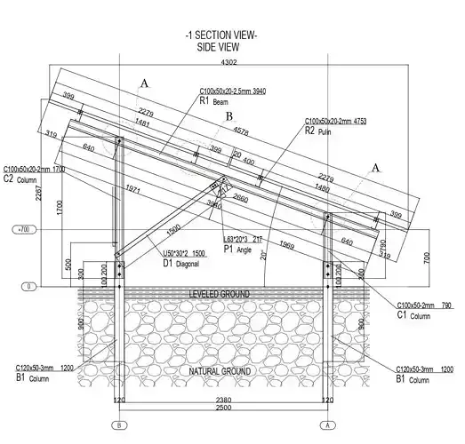 132 kWp Solar Project Type 11 3D model