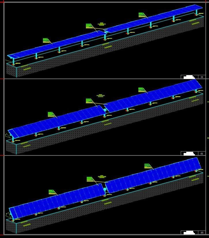 1 MW Solar Tracker System Project Type 1 3D model_9