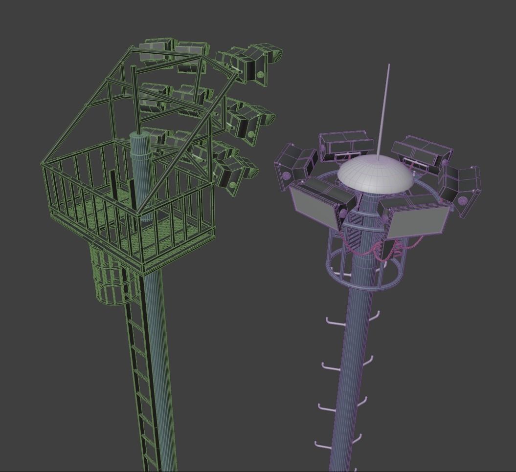Staduim Lights  3D model_5
