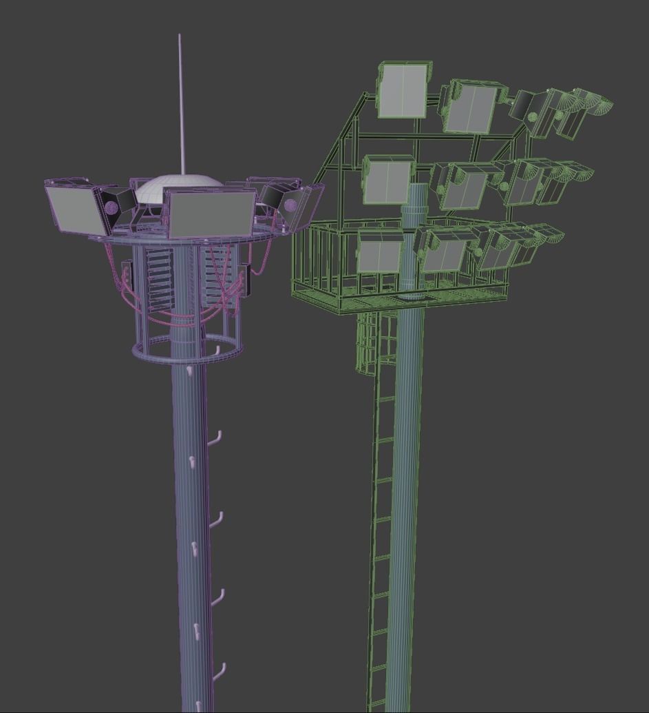 Staduim Lights  3D model_2