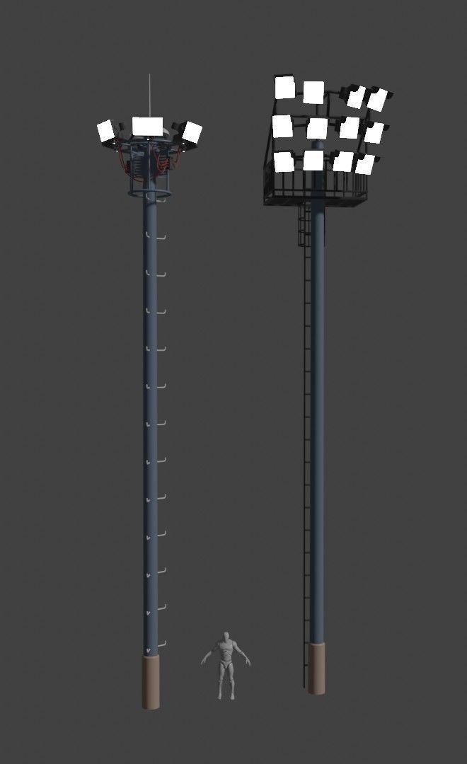 Staduim Lights  3D model_1