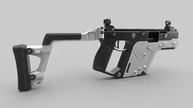 Vector Gun Low-poly 3D model