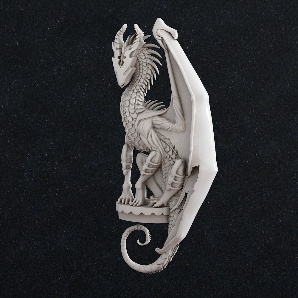 Dragon Anime 3D print model_2