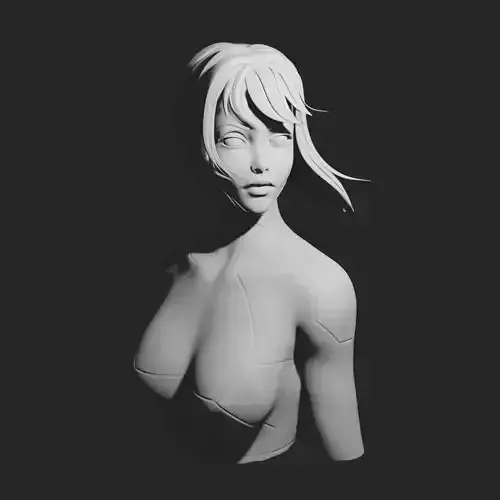 Android girl 3D model
