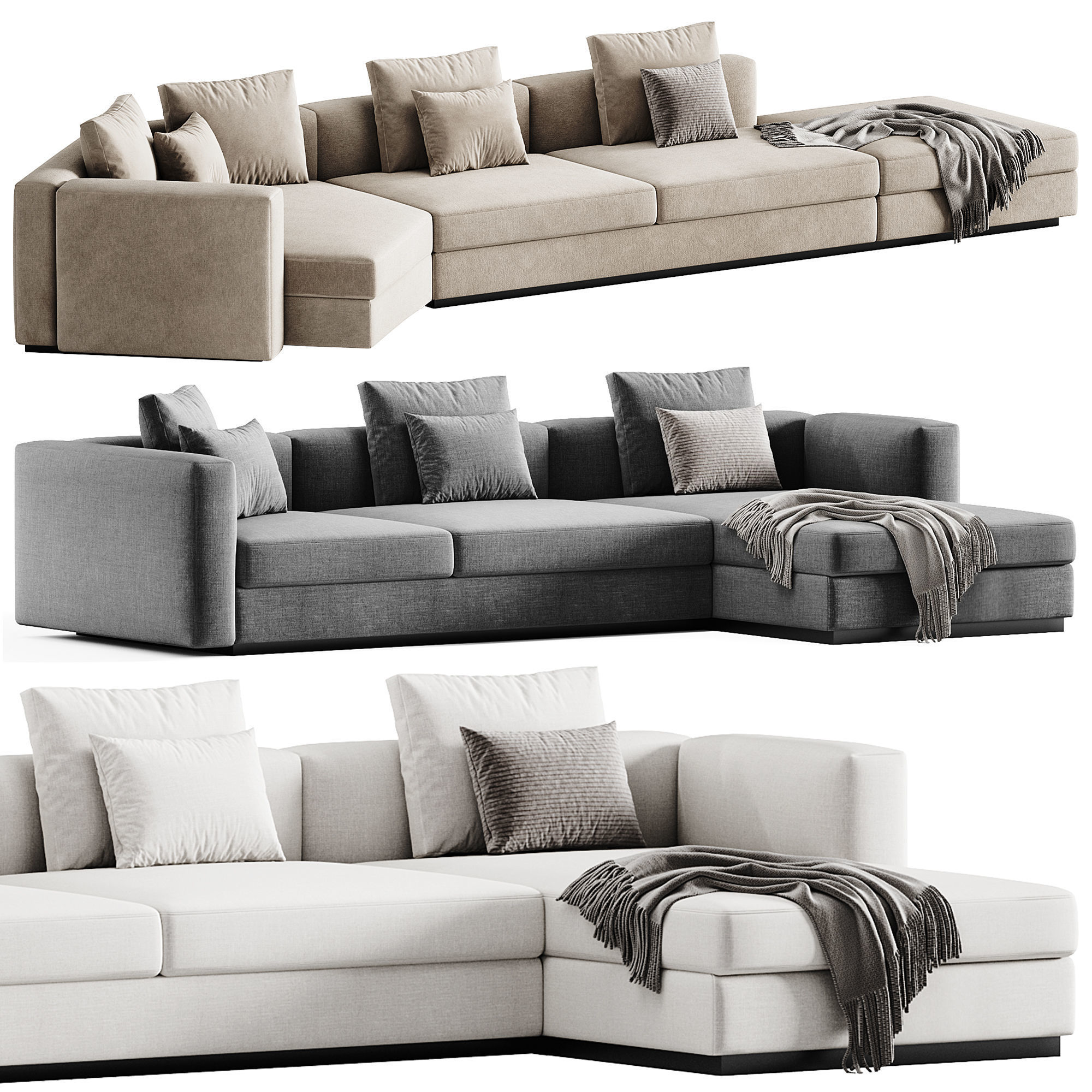 VENISE Floor standing modular sofa Set By Lema 3D model_1