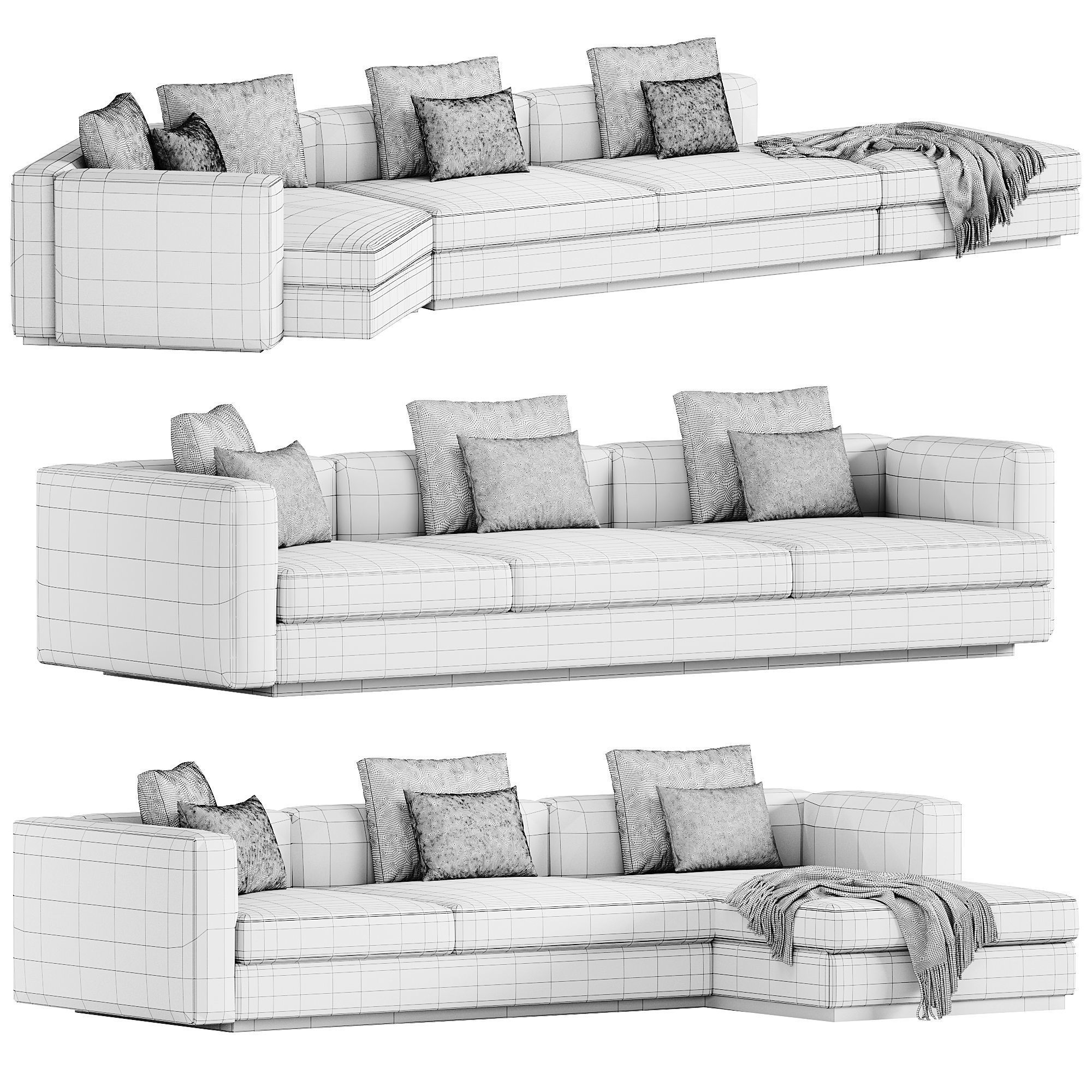 VENISE Floor standing modular sofa Set By Lema 3D model_10