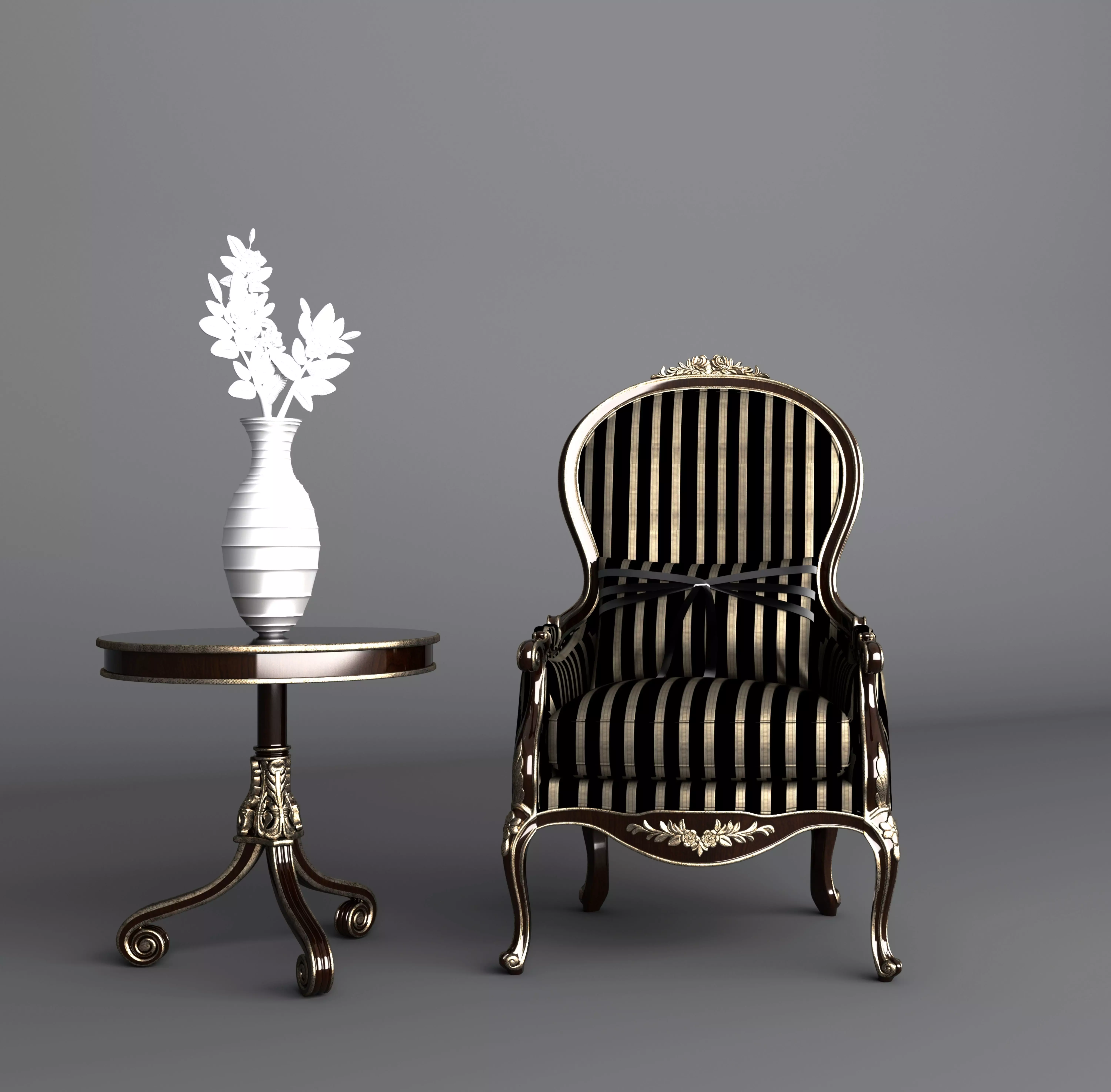 Luxury Keoma Eva Armchairs Low-poly 3D model Free 3D model