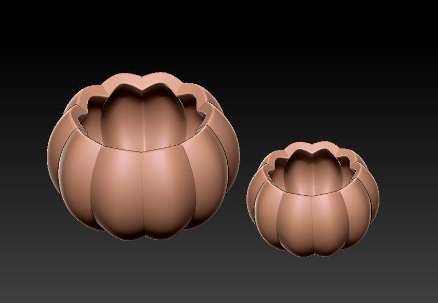 Flower Pot minimal modern decor 3D print model_25