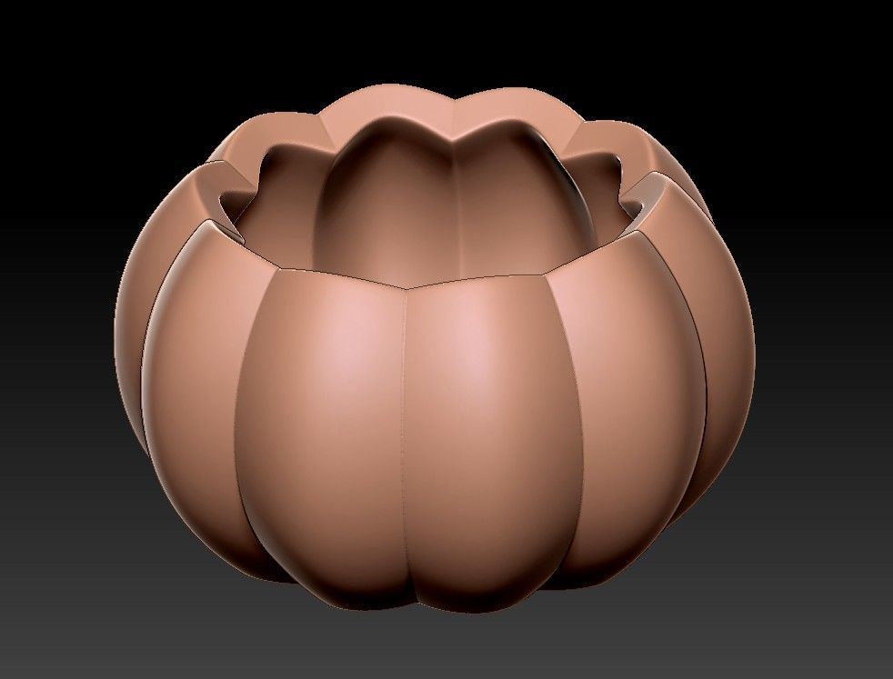 Flower Pot minimal modern decor 3D print model_22