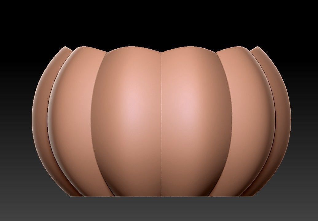 Flower Pot minimal modern decor 3D print model_46