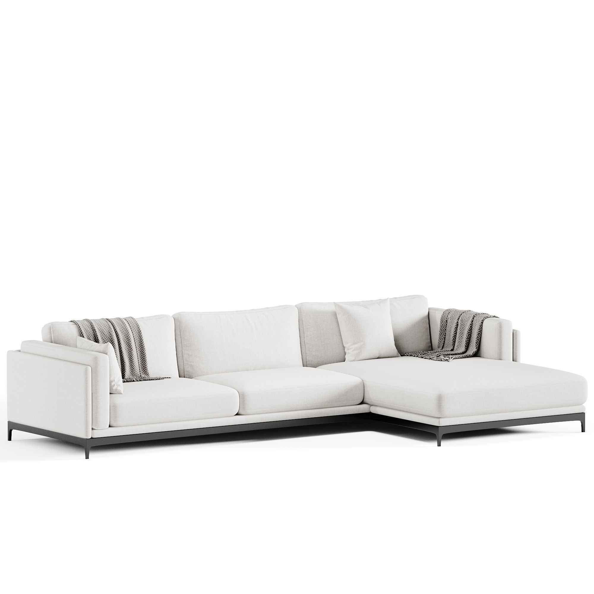 TIME Corner Sofa By Cts Salotti 3D model_3