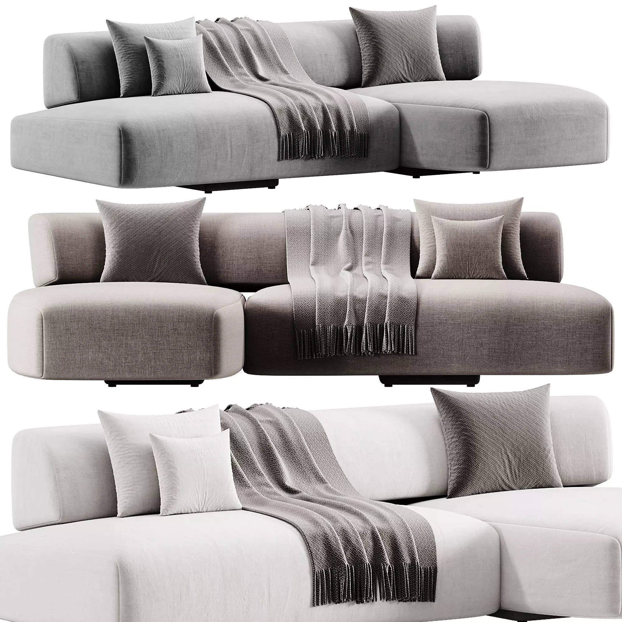 Gogan Sofa By Moroso 3D model