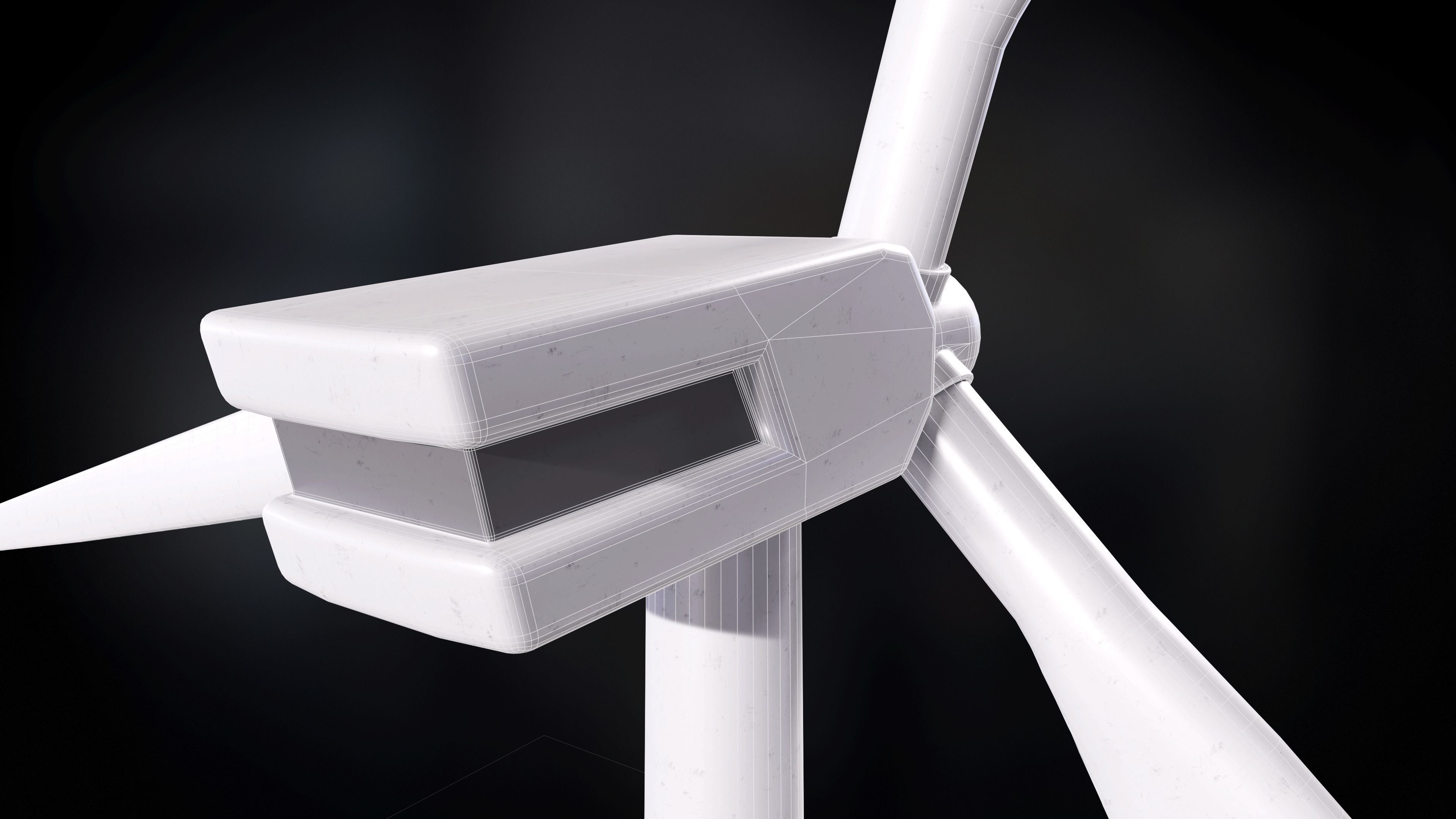 Wind Turbine Low-poly 3D model_5