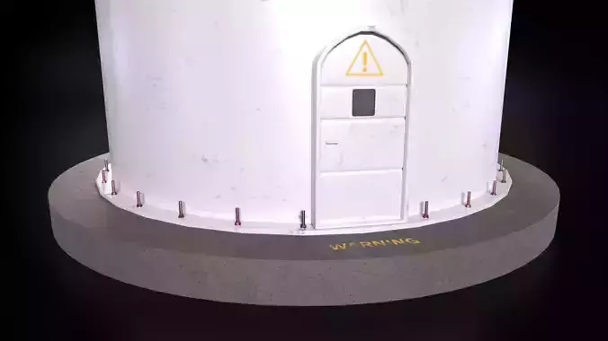 Wind Turbine Low-poly 3D model