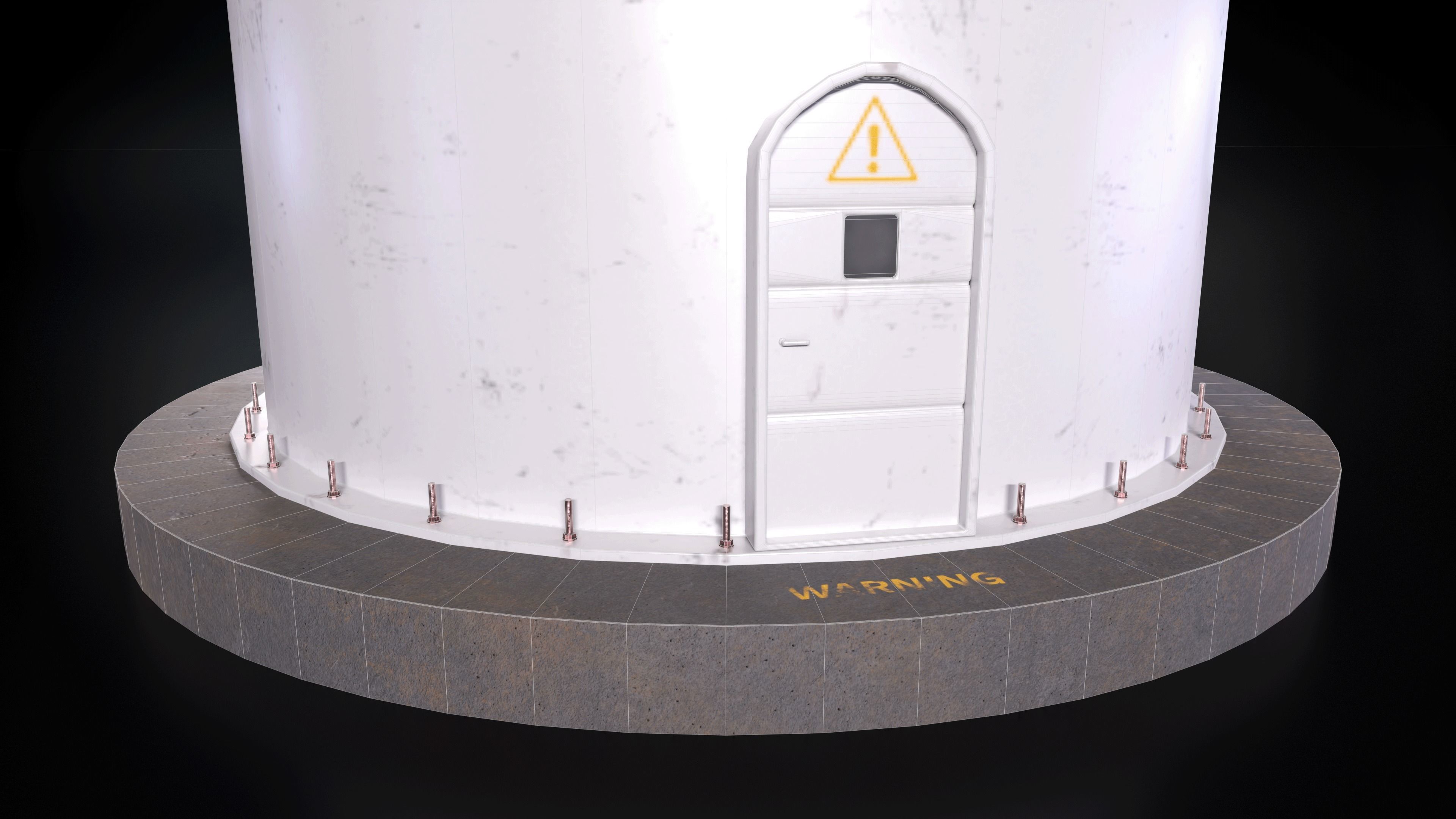 Wind Turbine Low-poly 3D model_2