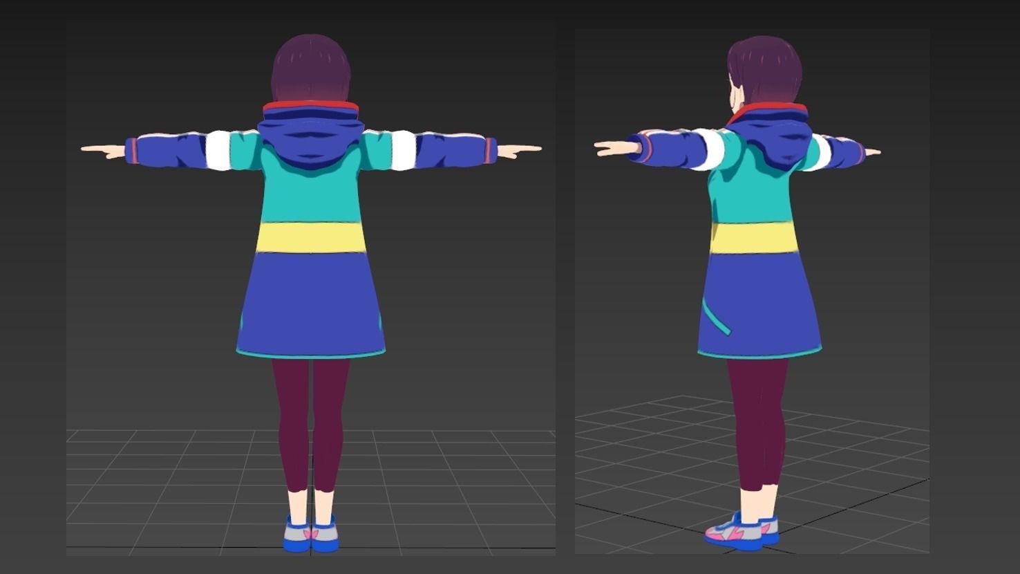 Shizuka Mikazuki Zombie 100 VRChat Avatar 3D model_2