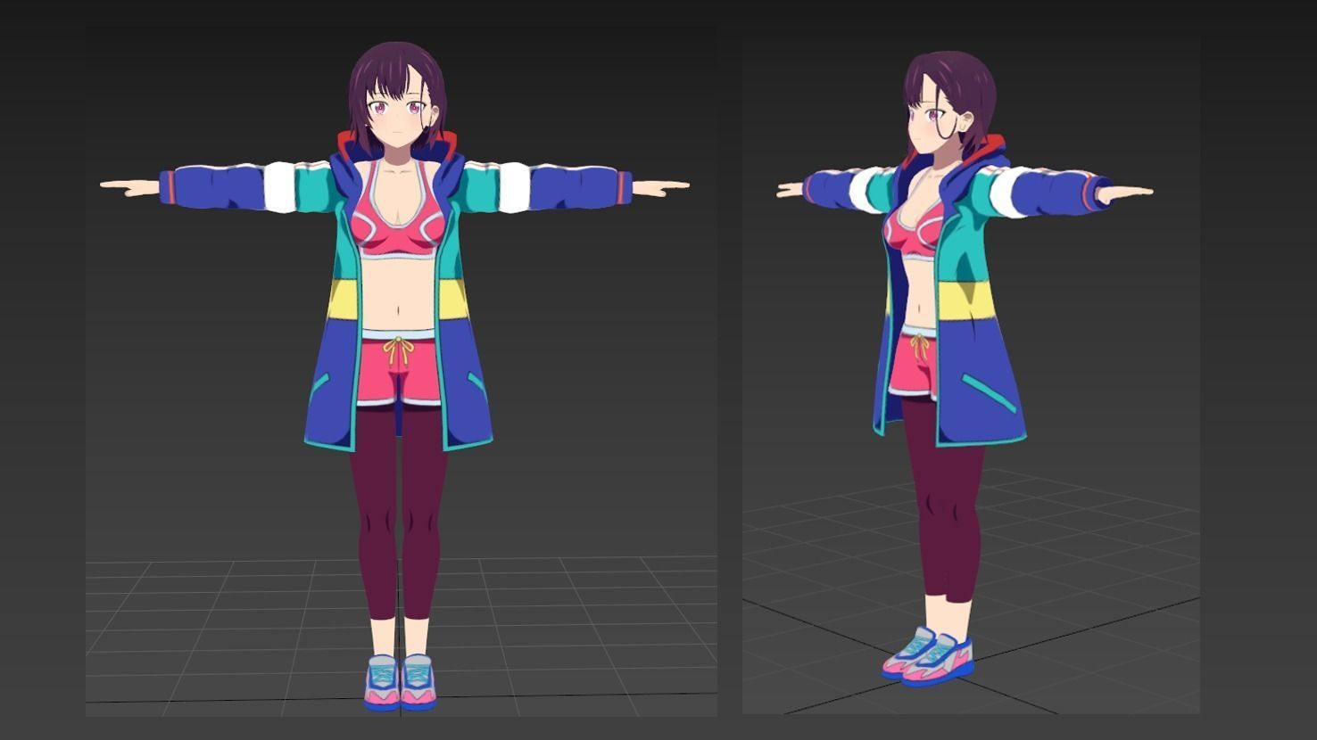 Shizuka Mikazuki Zombie 100 VRChat Avatar 3D model_1