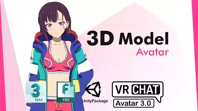 Shizuka Mikazuki Zombie 100 VRChat Avatar 3D model
