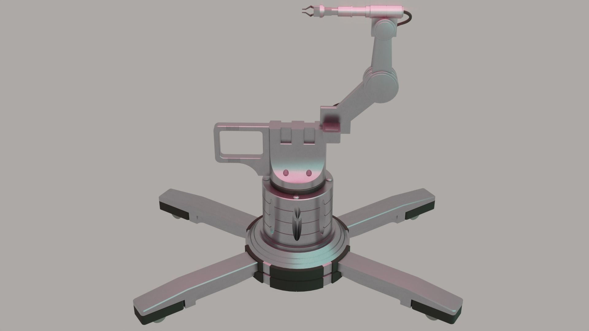 SCI FI ROBOTIC ARM AND PICKING MACHINE 3D model_1
