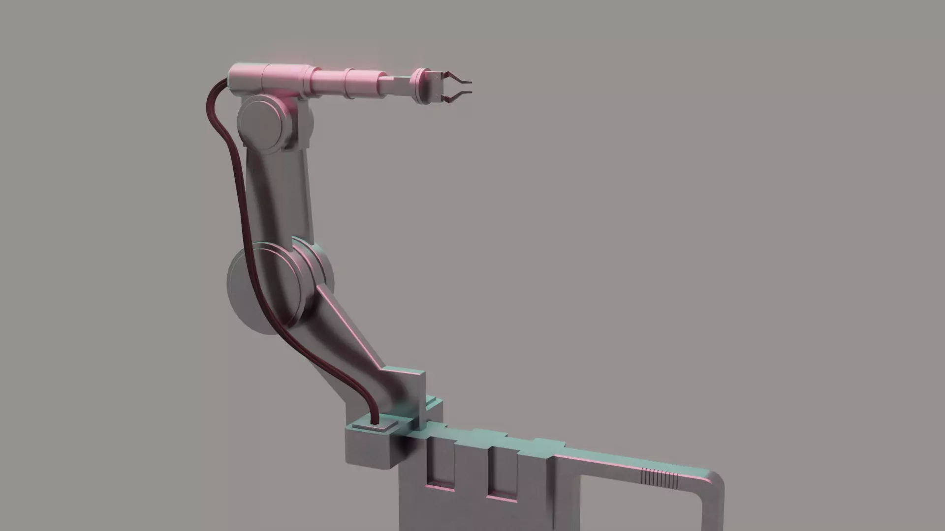 SCI FI ROBOTIC ARM AND PICKING MACHINE 3D model_0