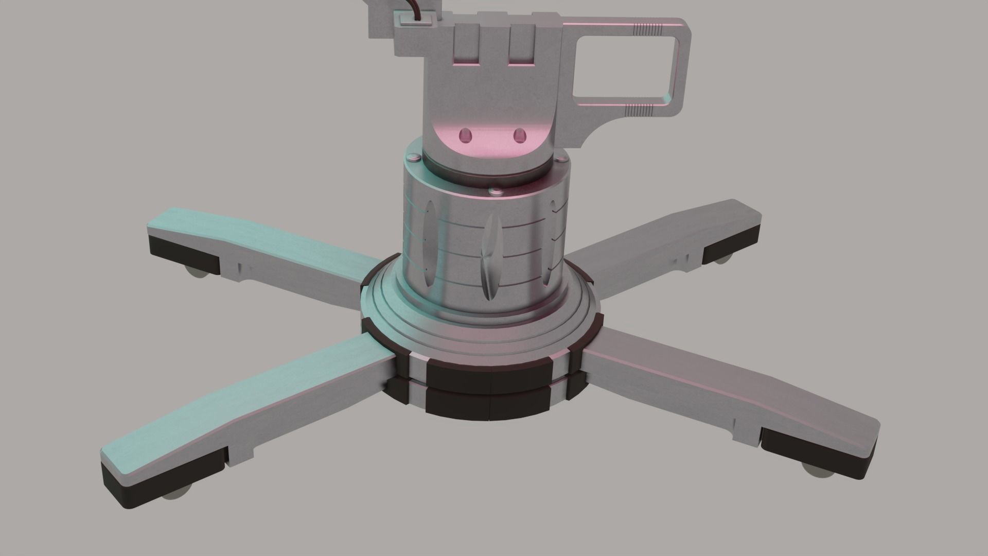 SCI FI ROBOTIC ARM AND PICKING MACHINE 3D model_3