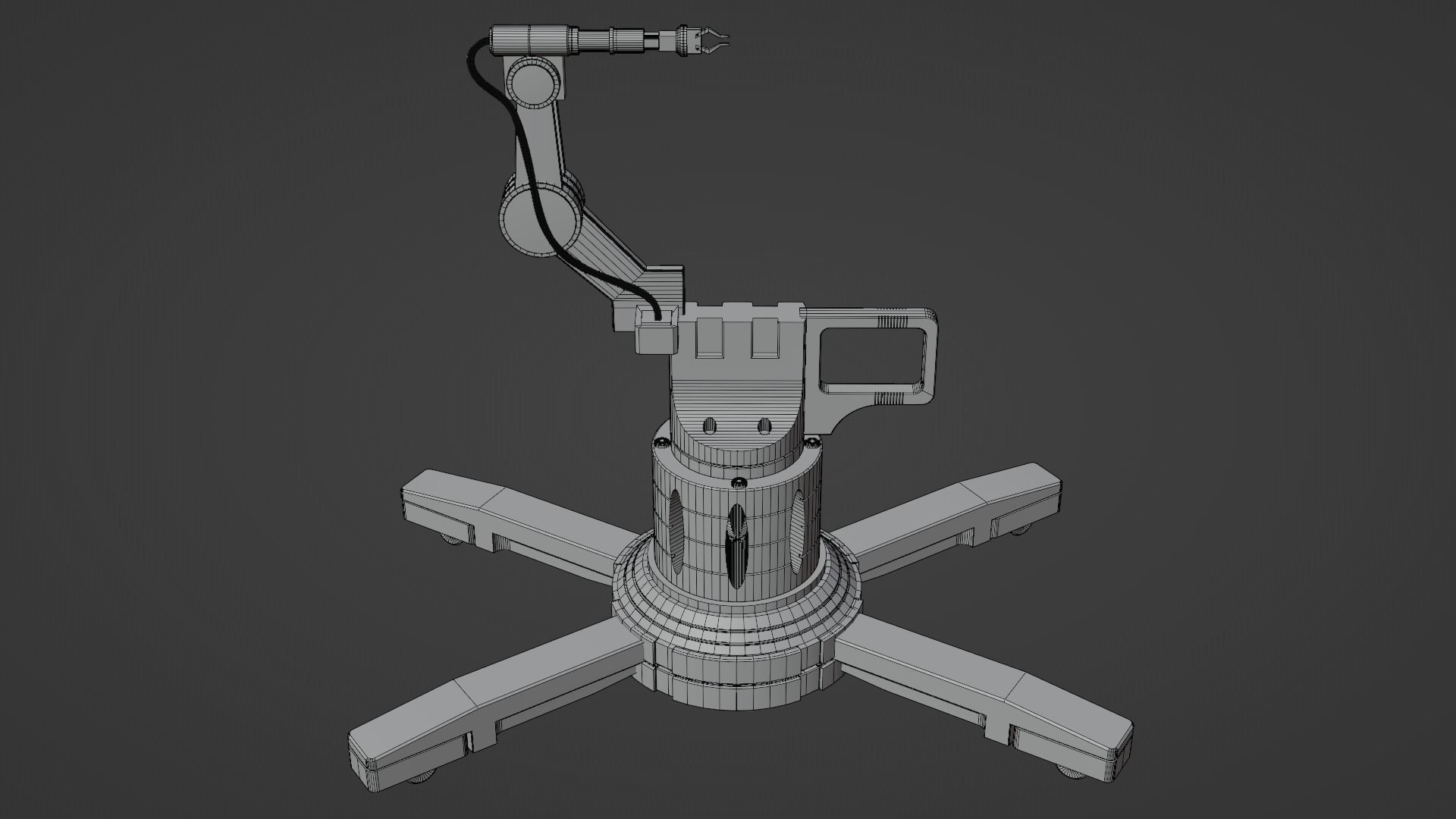 SCI FI ROBOTIC ARM AND PICKING MACHINE 3D model_6
