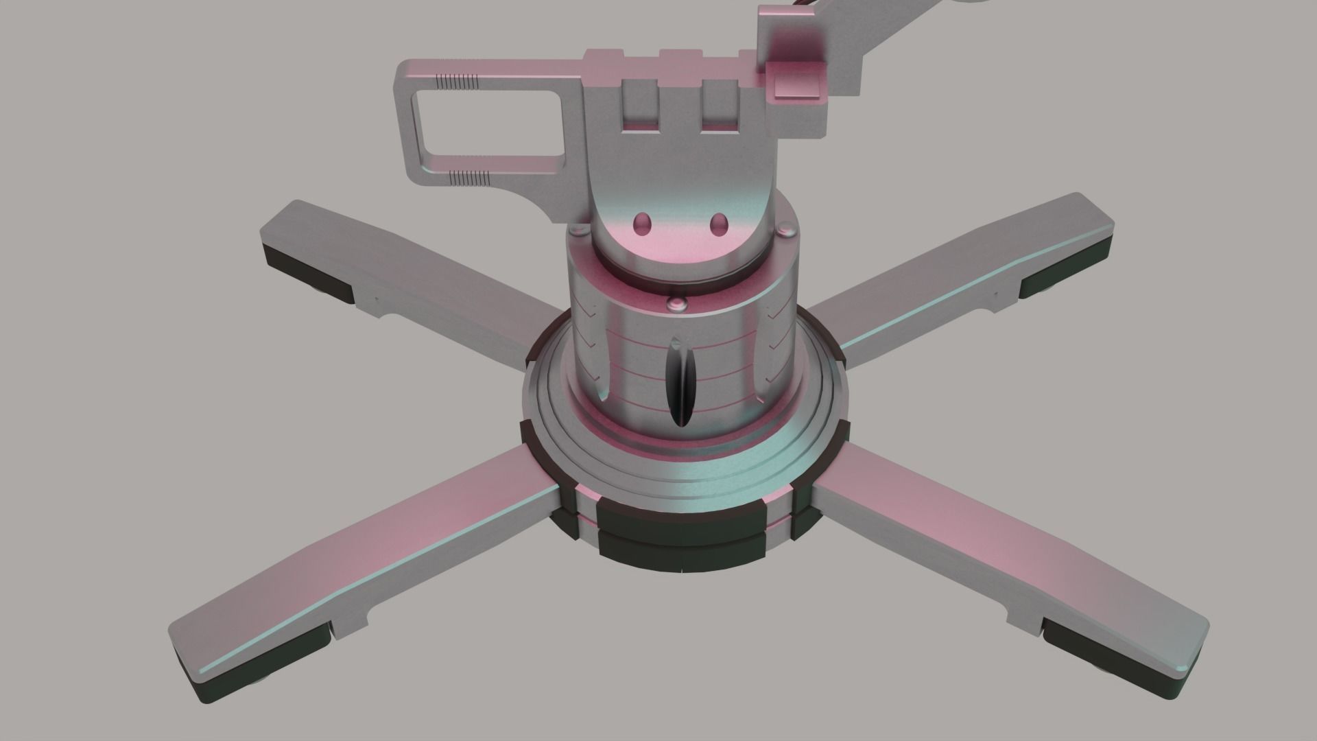 SCI FI ROBOTIC ARM AND PICKING MACHINE 3D model_2