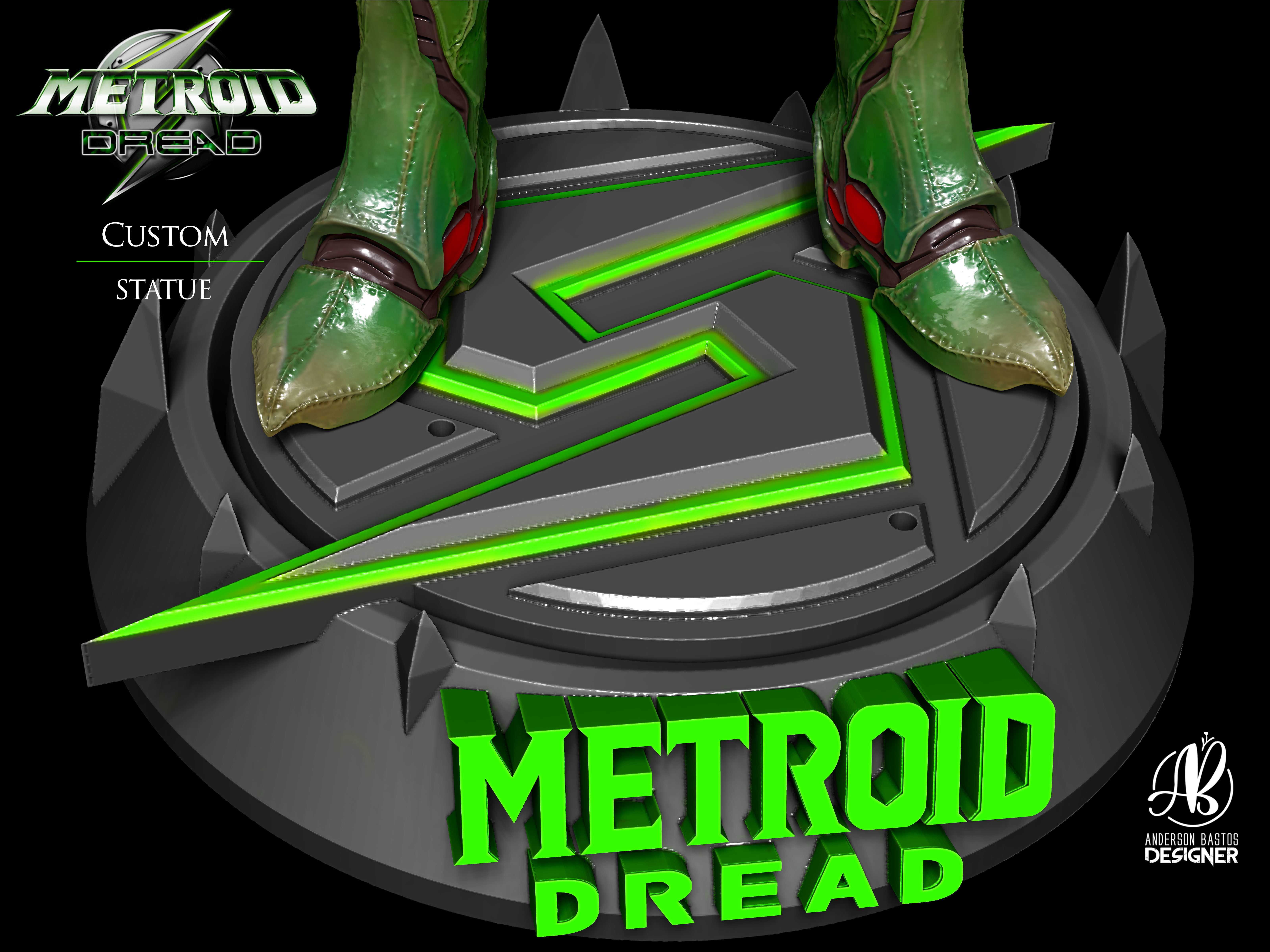 Metroid Suit Samus from Metroid Dread 3D print model_9