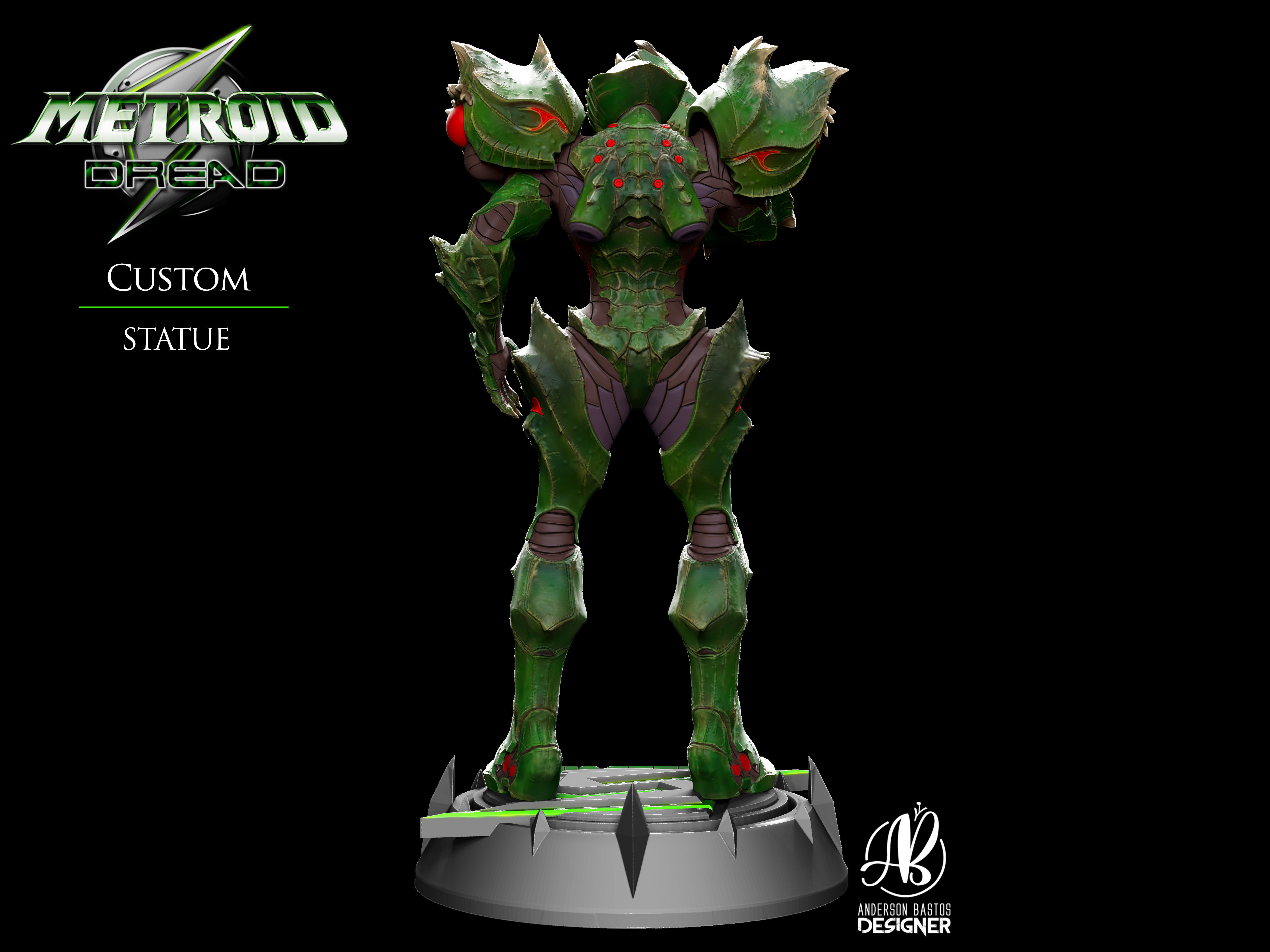 Metroid Suit Samus from Metroid Dread 3D print model_2