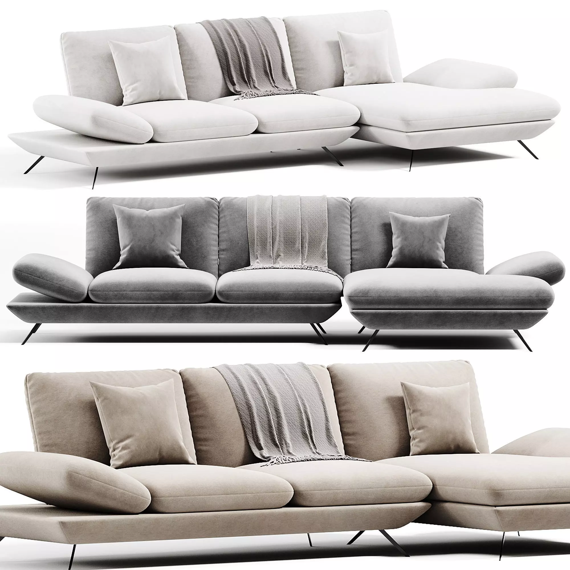 Green Sofa By Chateau dAx 3D model_0