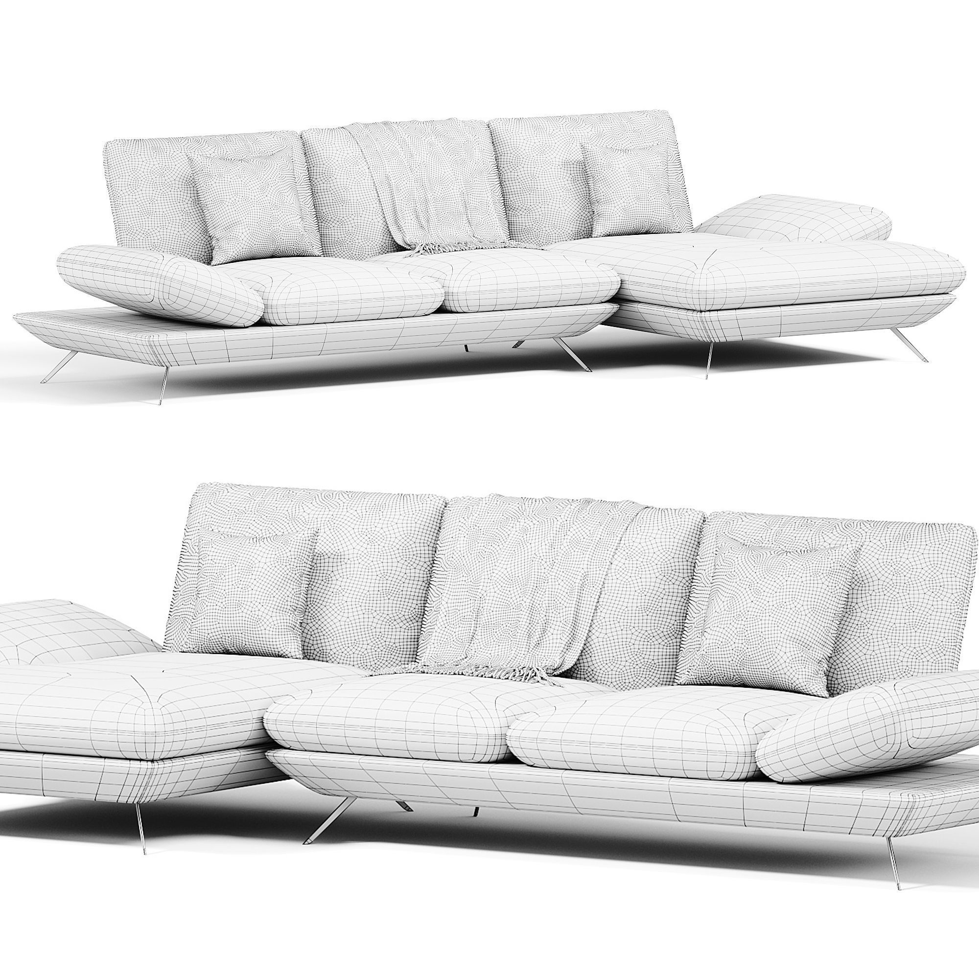 Green Sofa By Chateau dAx 3D model_8