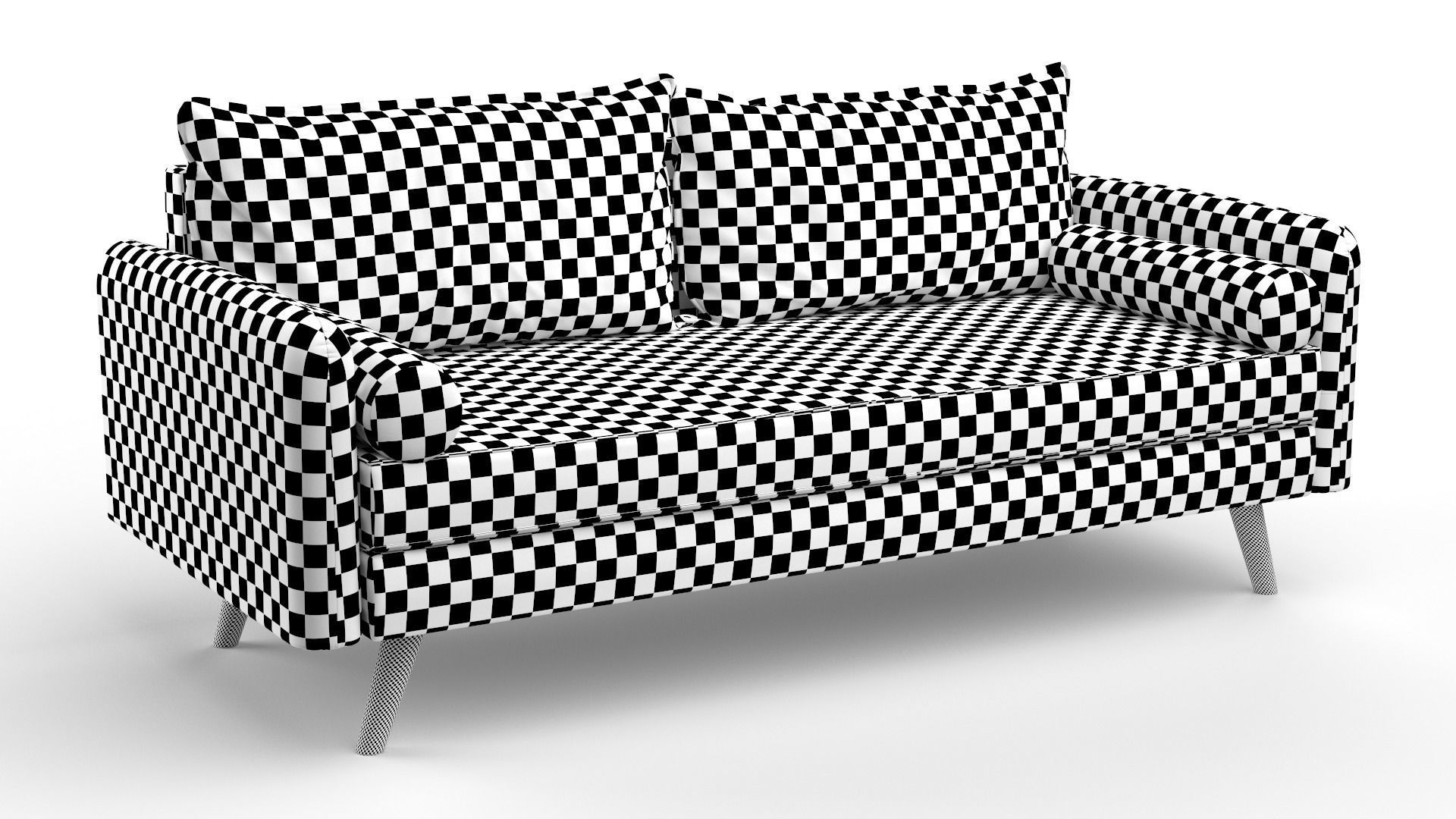 2 Seat Sofa 3D model_1
