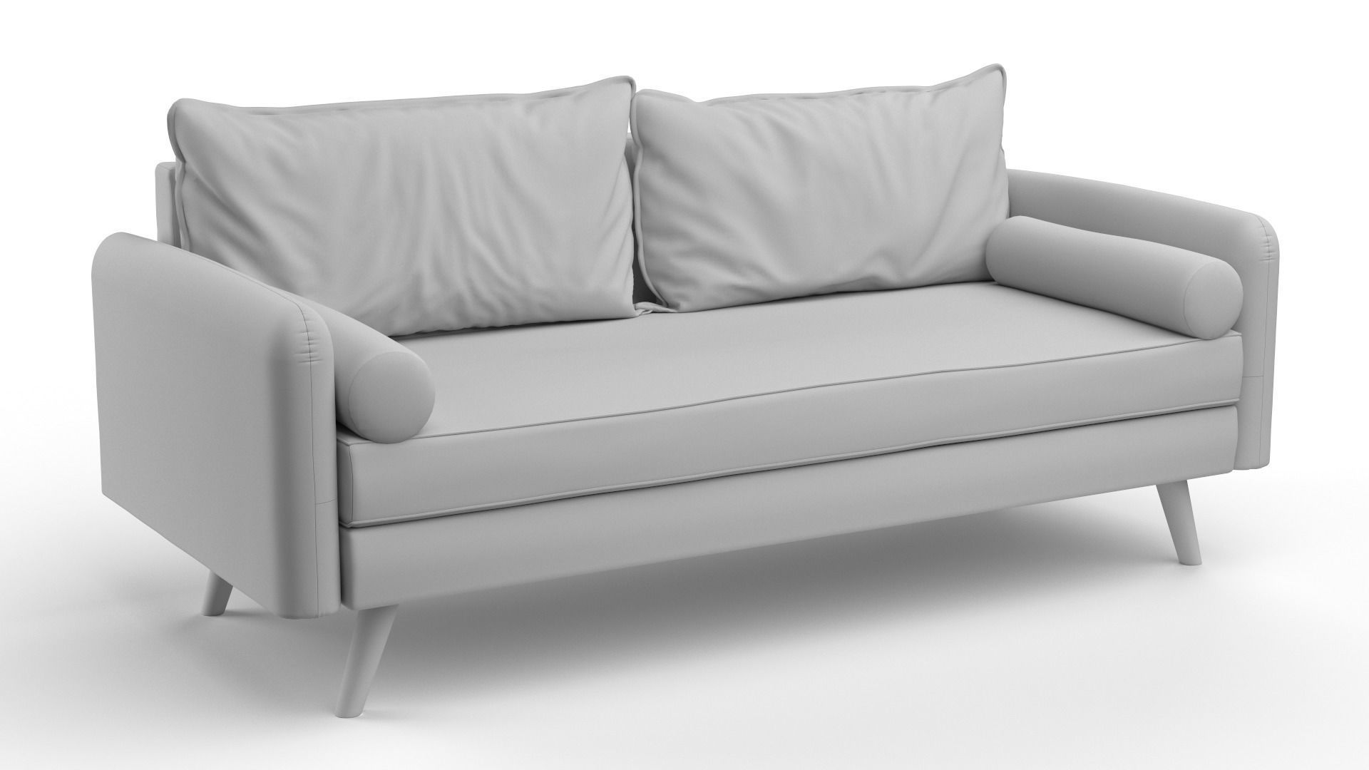 2 Seat Sofa 3D model_3
