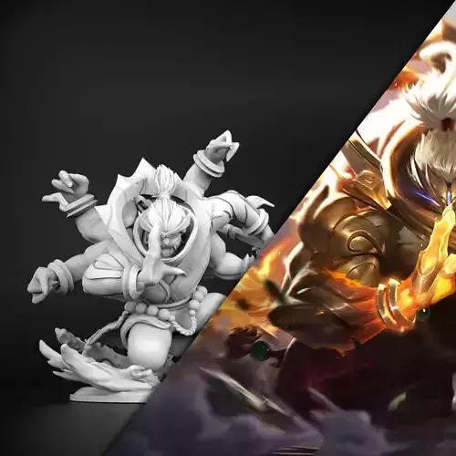 Divine staff jax league of legends 3D model