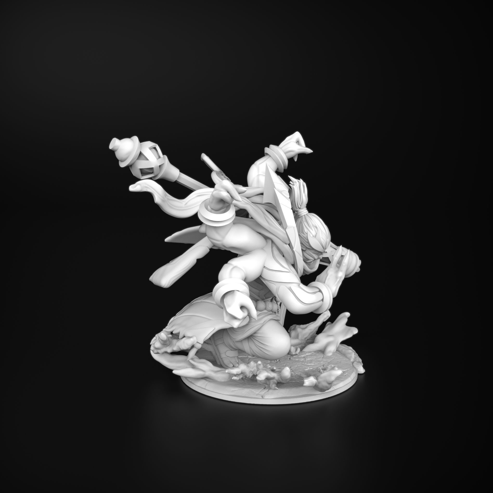 Divine staff jax league of legends 3D model 3D print model_7