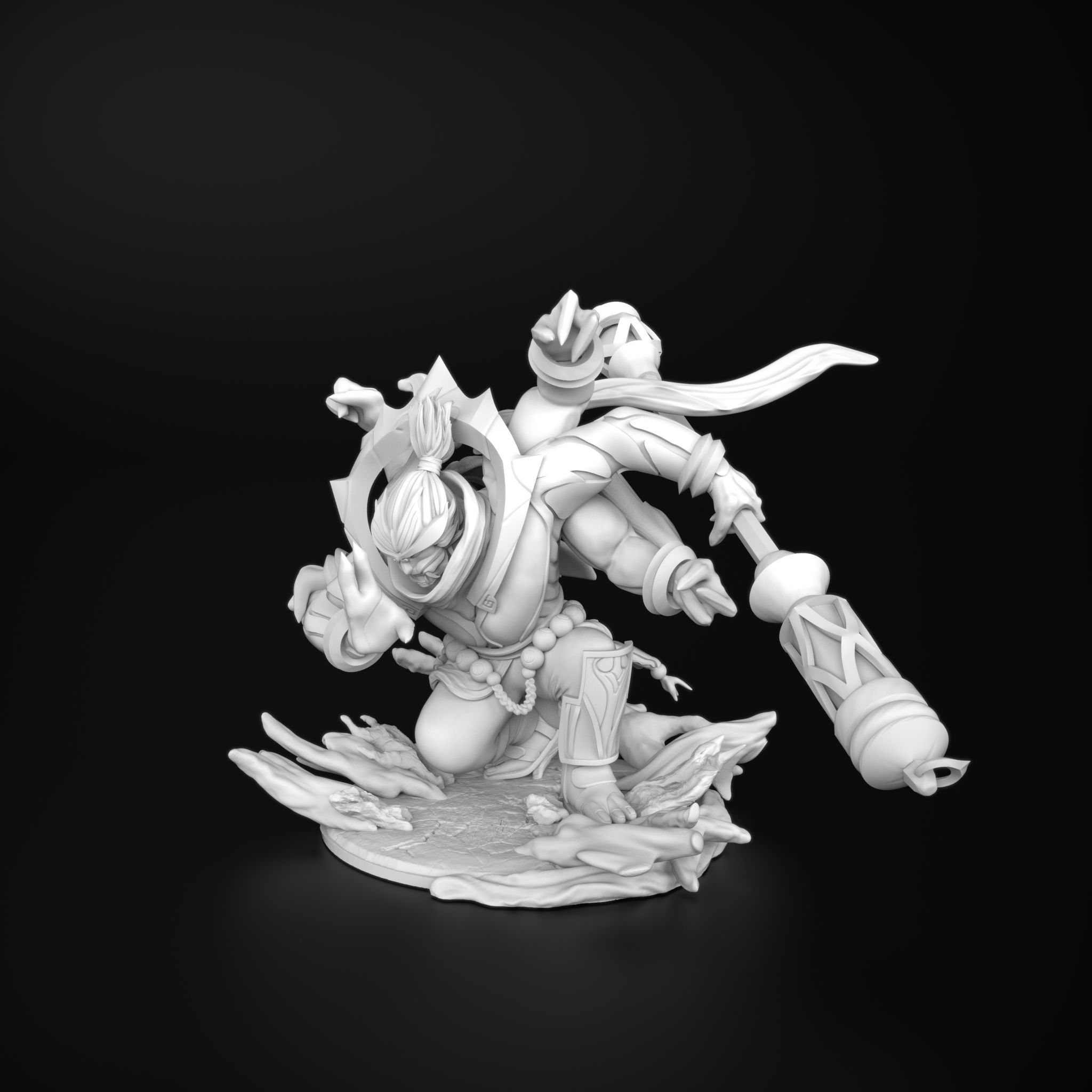 Divine staff jax league of legends 3D model 3D print model_3