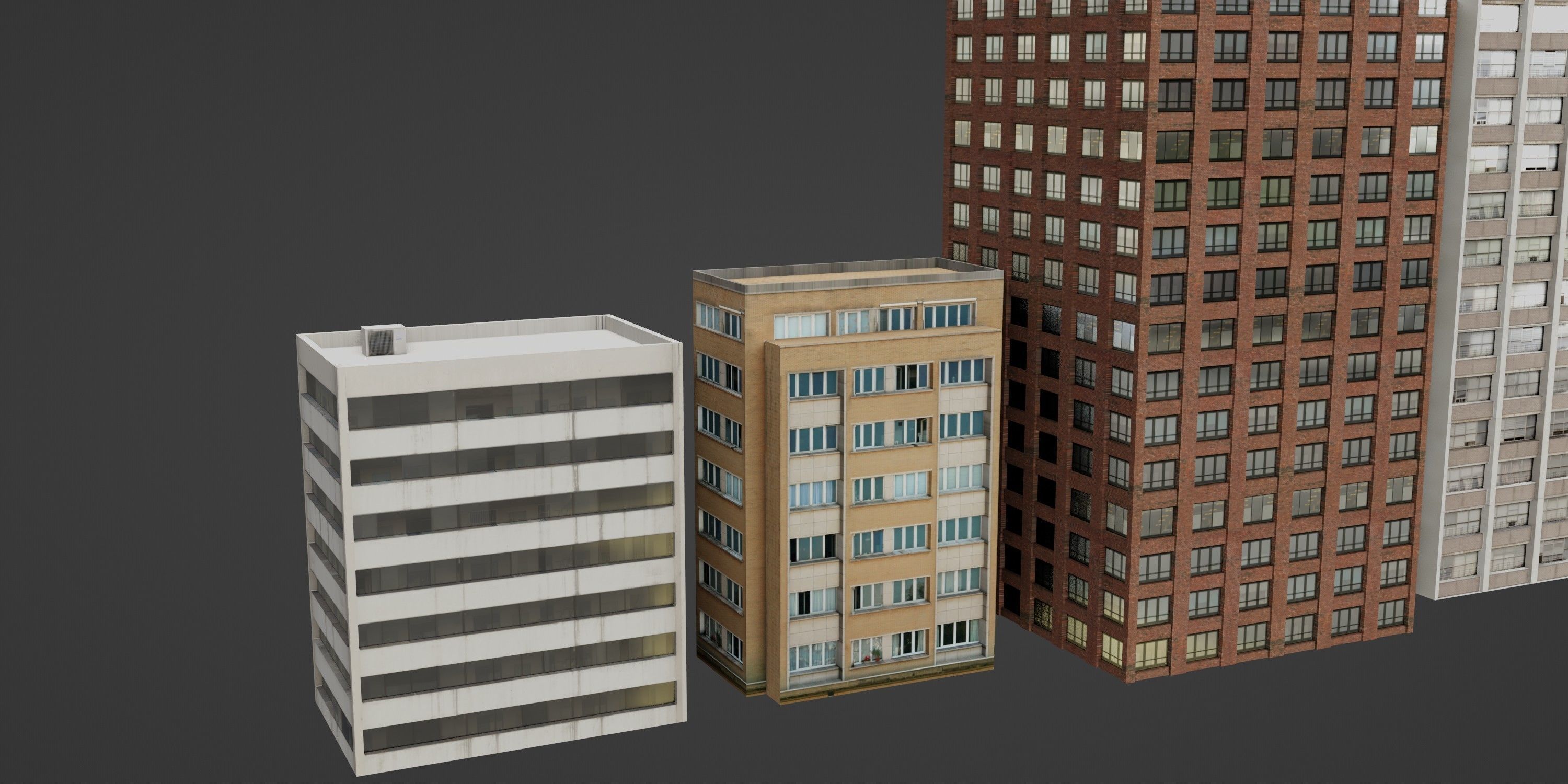 City Pack Low-Poly Building Collection Low-poly 3D model_5