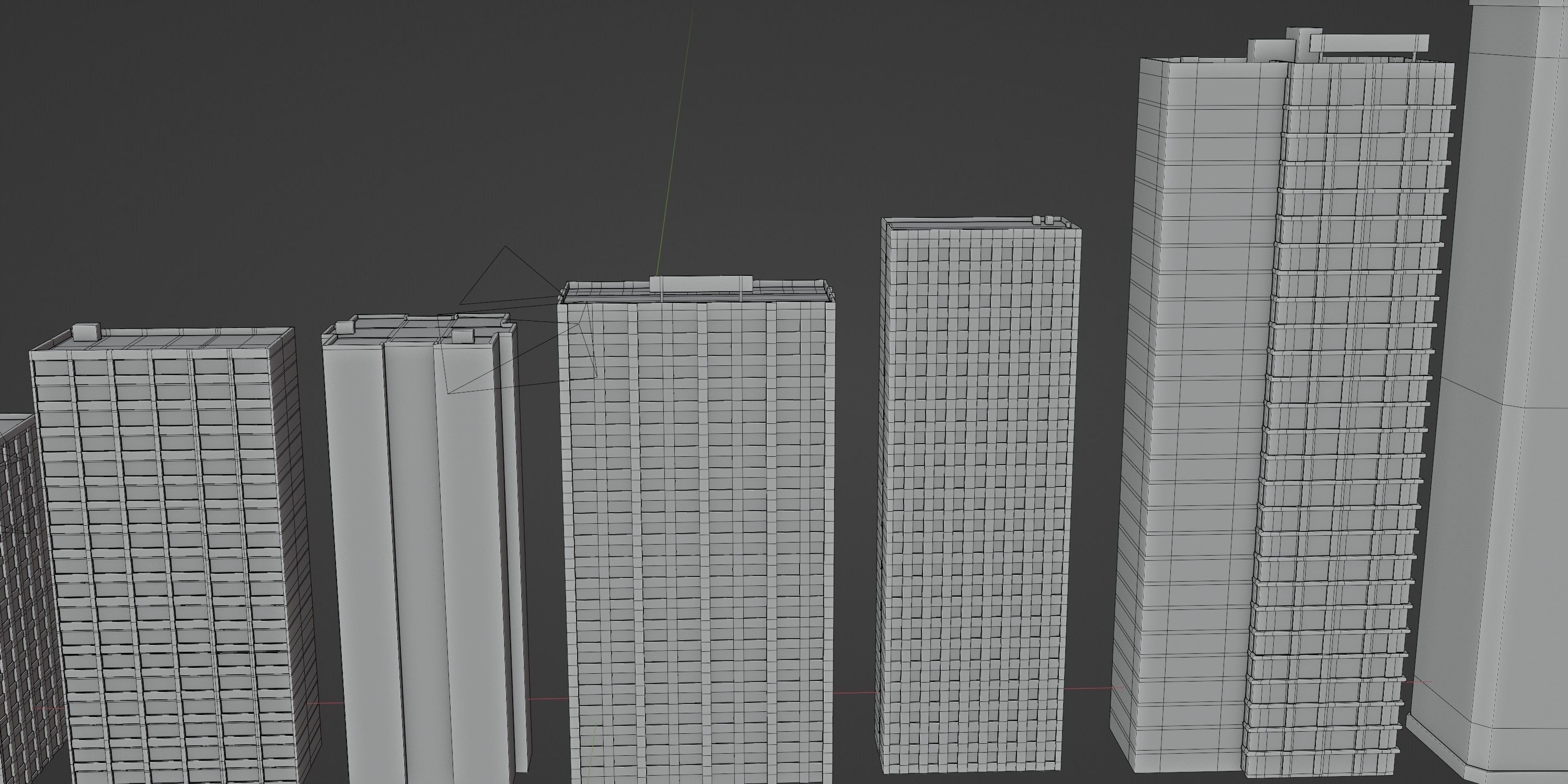 City Pack Low-Poly Building Collection Low-poly 3D model_16