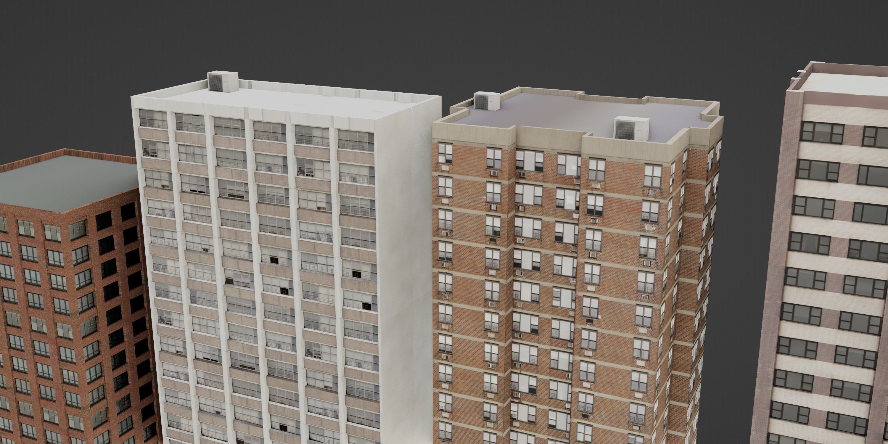 City Pack Low-Poly Building Collection Low-poly 3D model_4