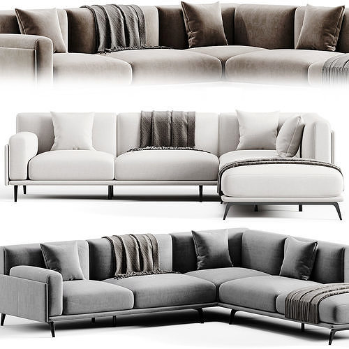 Frame Sofa By Arflex 3D model 2